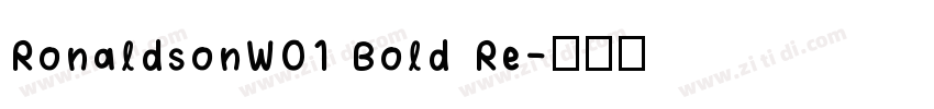 RonaldsonW01 Bold Re字体转换